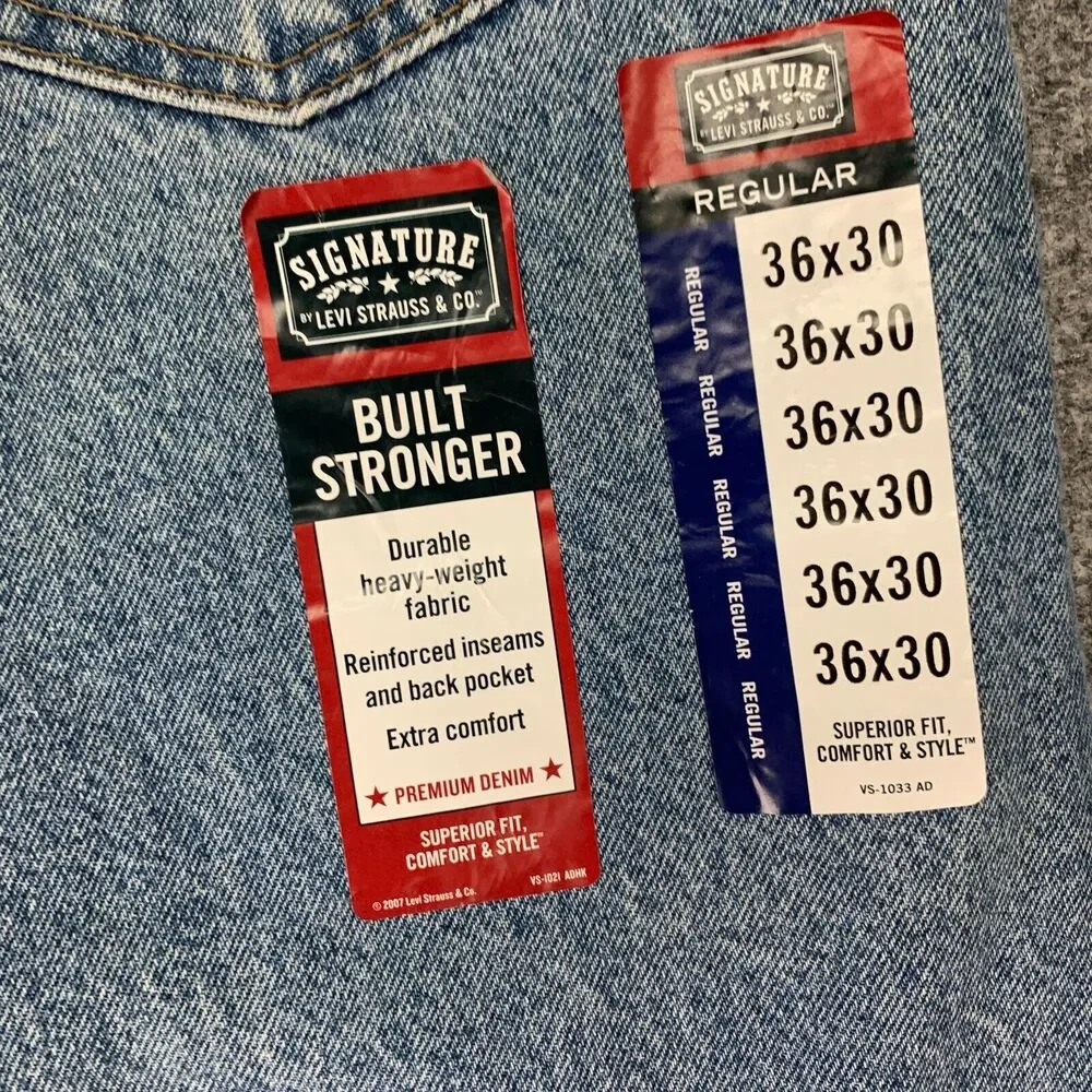 Levis Work Jeans Mens 36 Blue Regular Classic Fit Durable Heavyweight Denim 2008